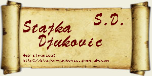 Stajka Đuković vizit kartica